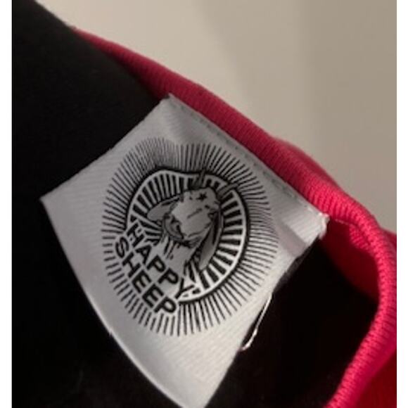 HAPPY SHEEP FUSHIA SHORT DISCO DRESS Sz Large - Picture 5 of 6